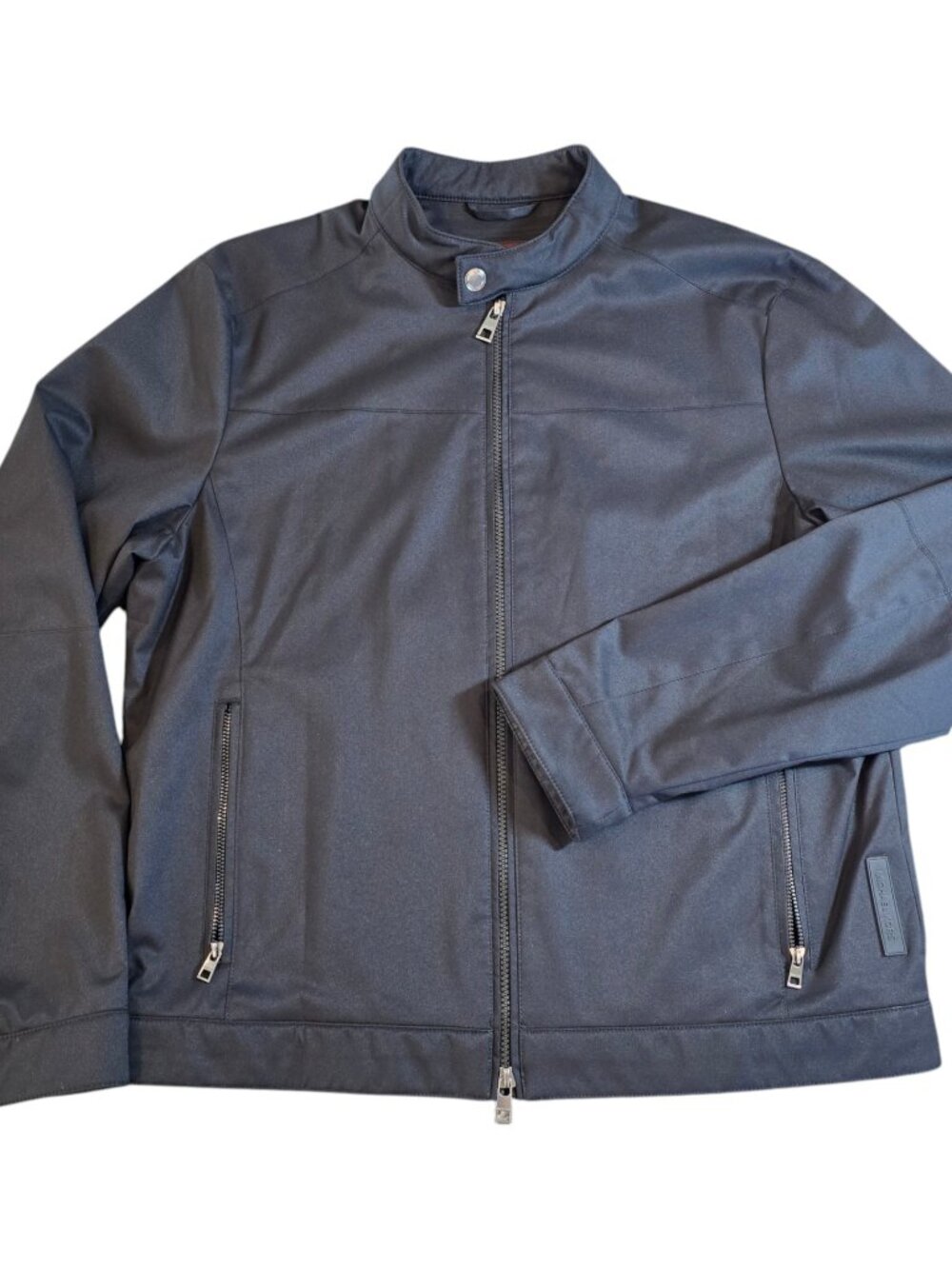 Michael Kors Racer Jacket Full Zip Polyester Black Water Resistant Men's Size L